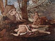 Nicolas Poussin Echo and Narcissus oil painting on canvas